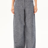 Tweed Barrel Hose • mid grey melange-oatmilk
