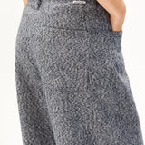 Tweed Barrel Hose • mid grey melange-oatmilk