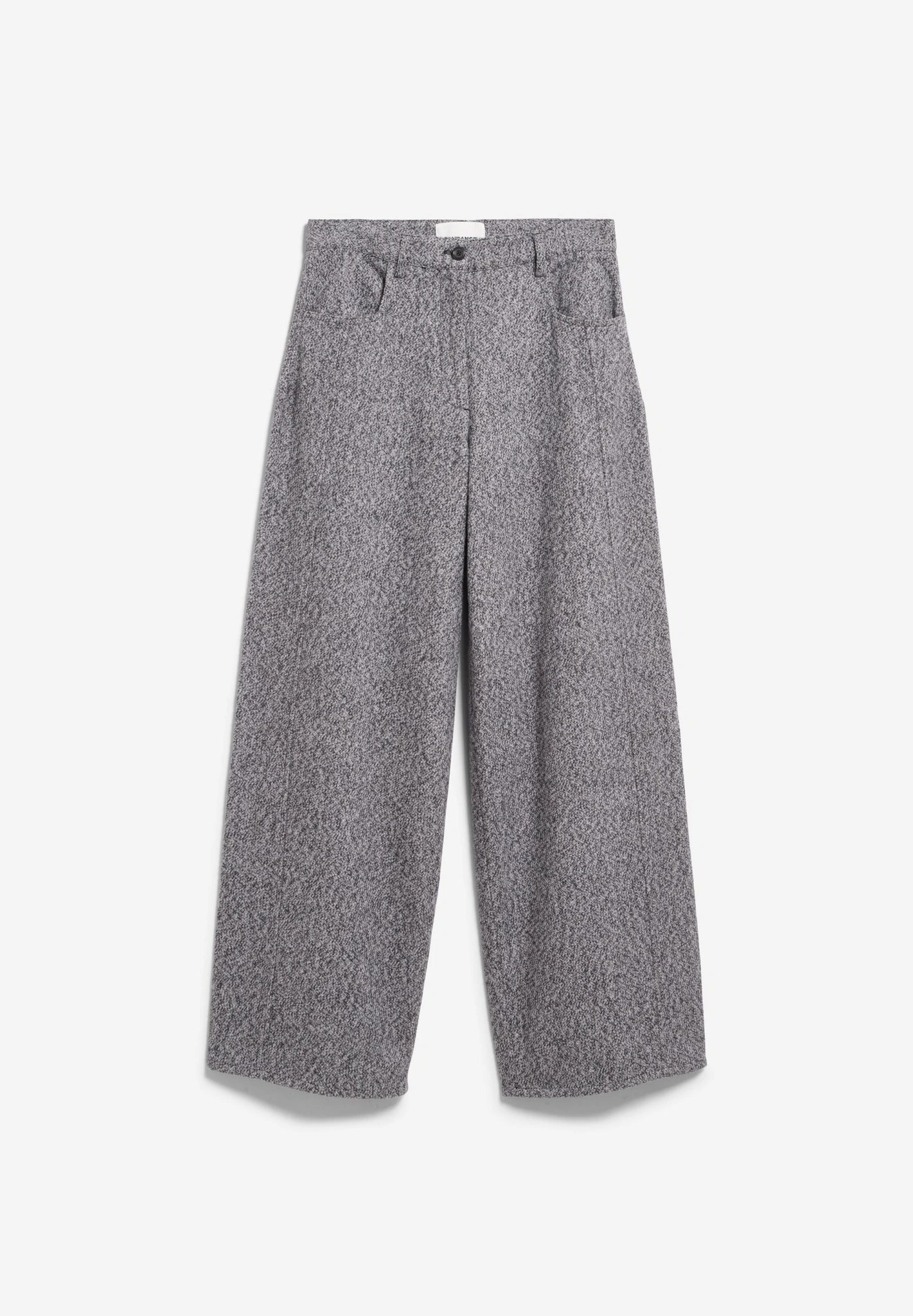 Tweed Barrel Hose • mid grey melange-oatmilk