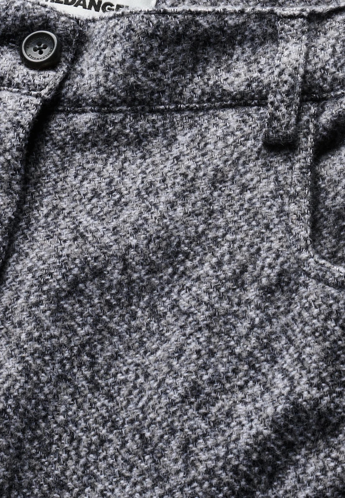 ARMEDANGELS - Tweed Barrel Hose • mid grey melange-oatmilk - ROSA ECK