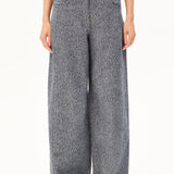 ARMEDANGELS - Tweed Barrel Hose • mid grey melange-oatmilk - ROSA ECK