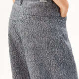 ARMEDANGELS - Tweed Barrel Hose • mid grey melange-oatmilk - ROSA ECK