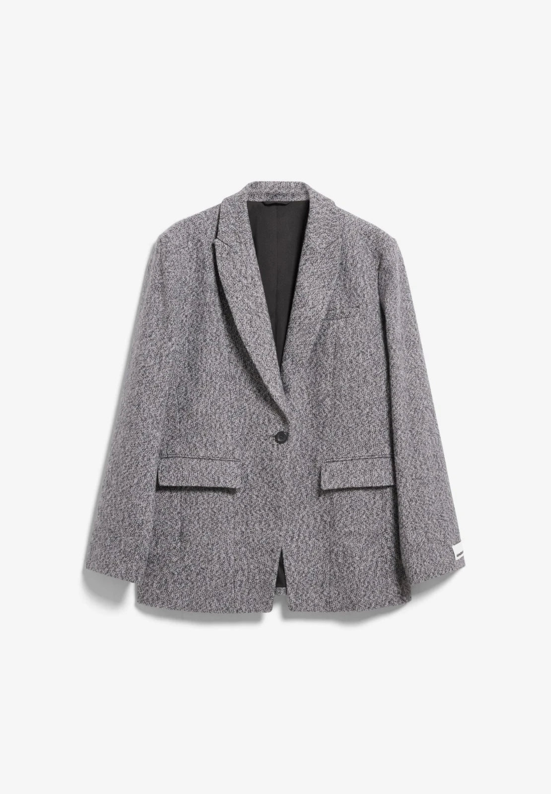 ARMEDANGELS - Tweed Oversized Blazer • mid grey melange-oatmilk - ROSA ECK