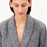 ARMEDANGELS - Tweed Oversized Blazer • mid grey melange-oatmilk - ROSA ECK