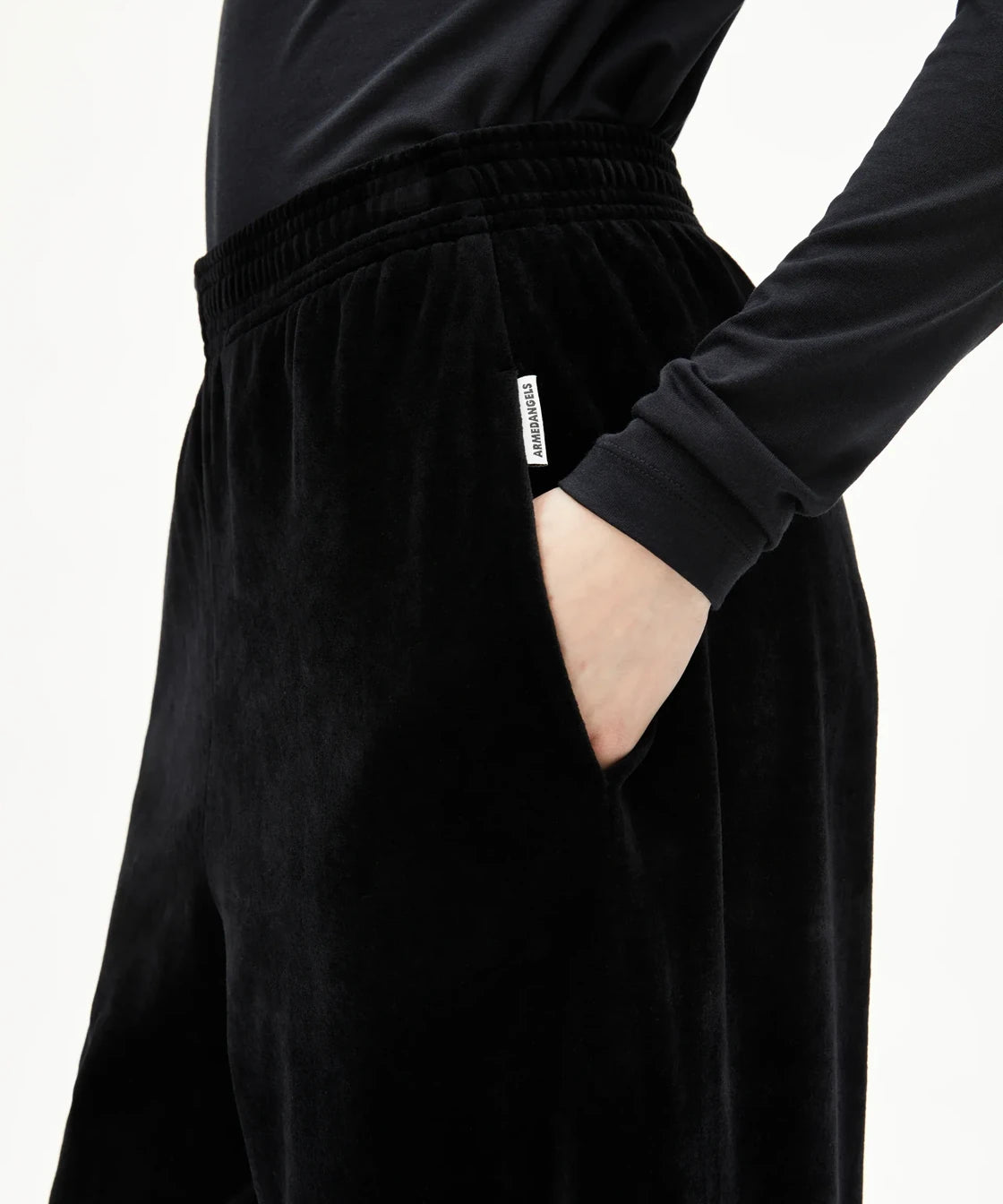 ARMEDANGELS - VATINAA VELVET Hose • black - Hose - ROSA ECK
