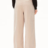 Wide Leg Cord-Bundfaltenhose • soft honey