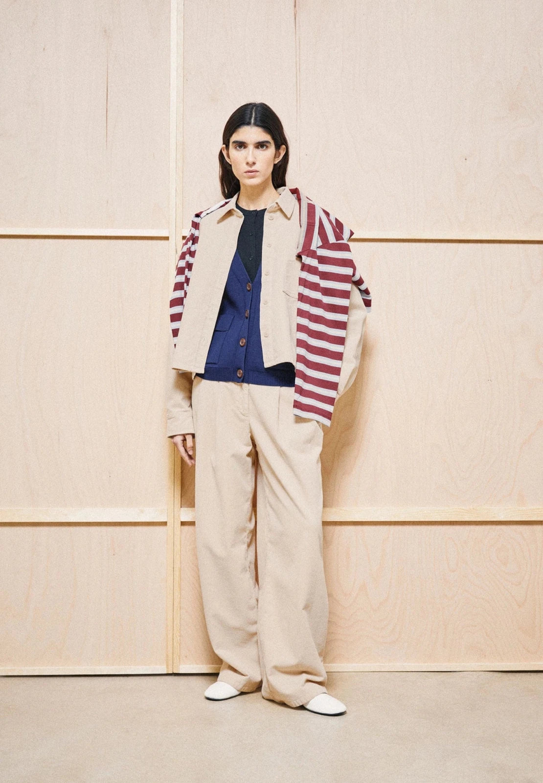 ARMEDANGELS - Wide Leg Cord-Bundfaltenhose • soft honey - ROSA ECK