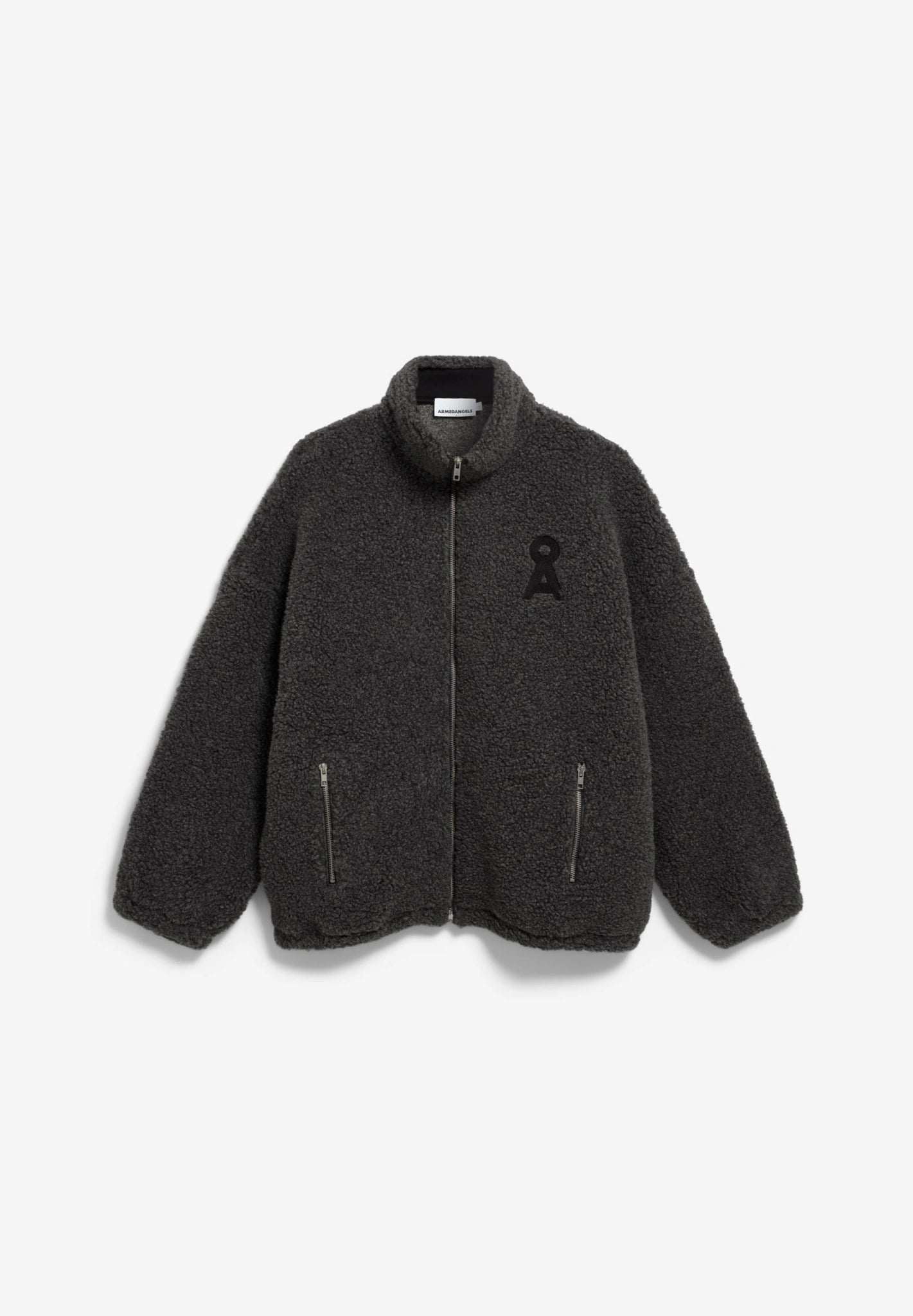Woll-Mix Fleecejacke • steel melange