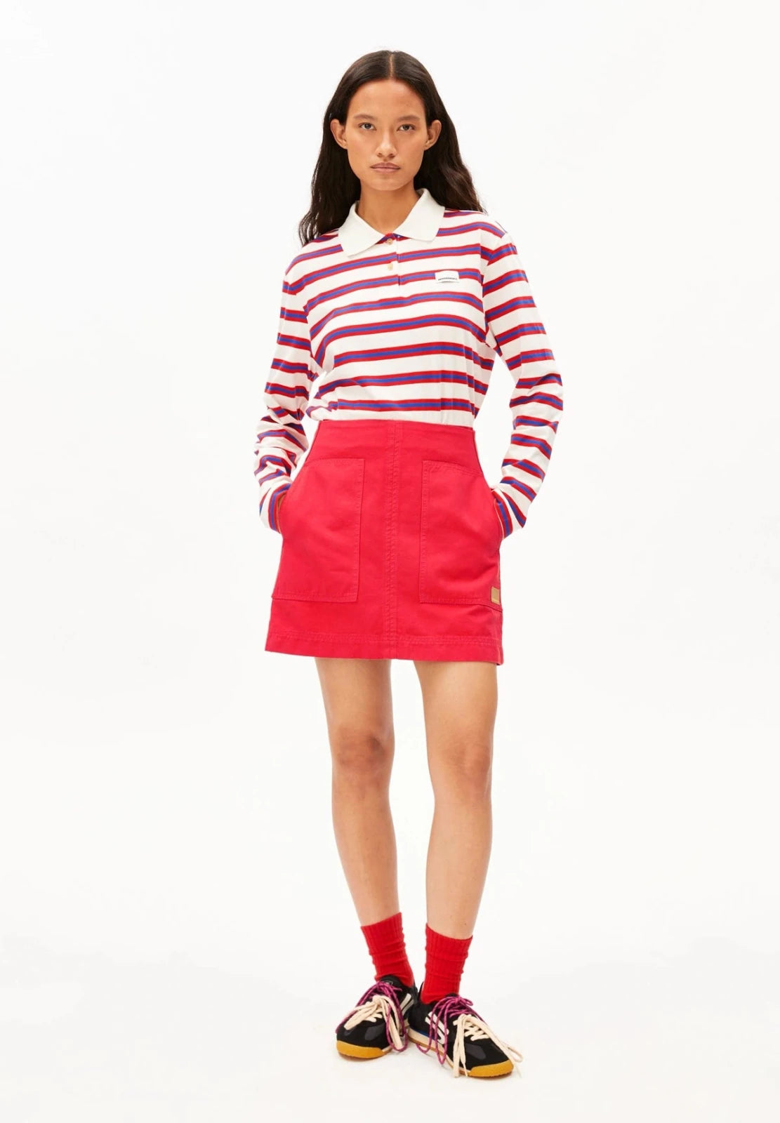 ARMEDANGELS - Workwear Canvas Mini - Rock • mars red - Rock - ROSA ECK