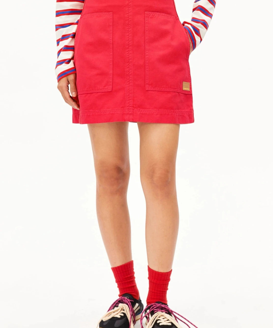 ARMEDANGELS - Workwear Canvas Mini - Rock • mars red - Rock - ROSA ECK