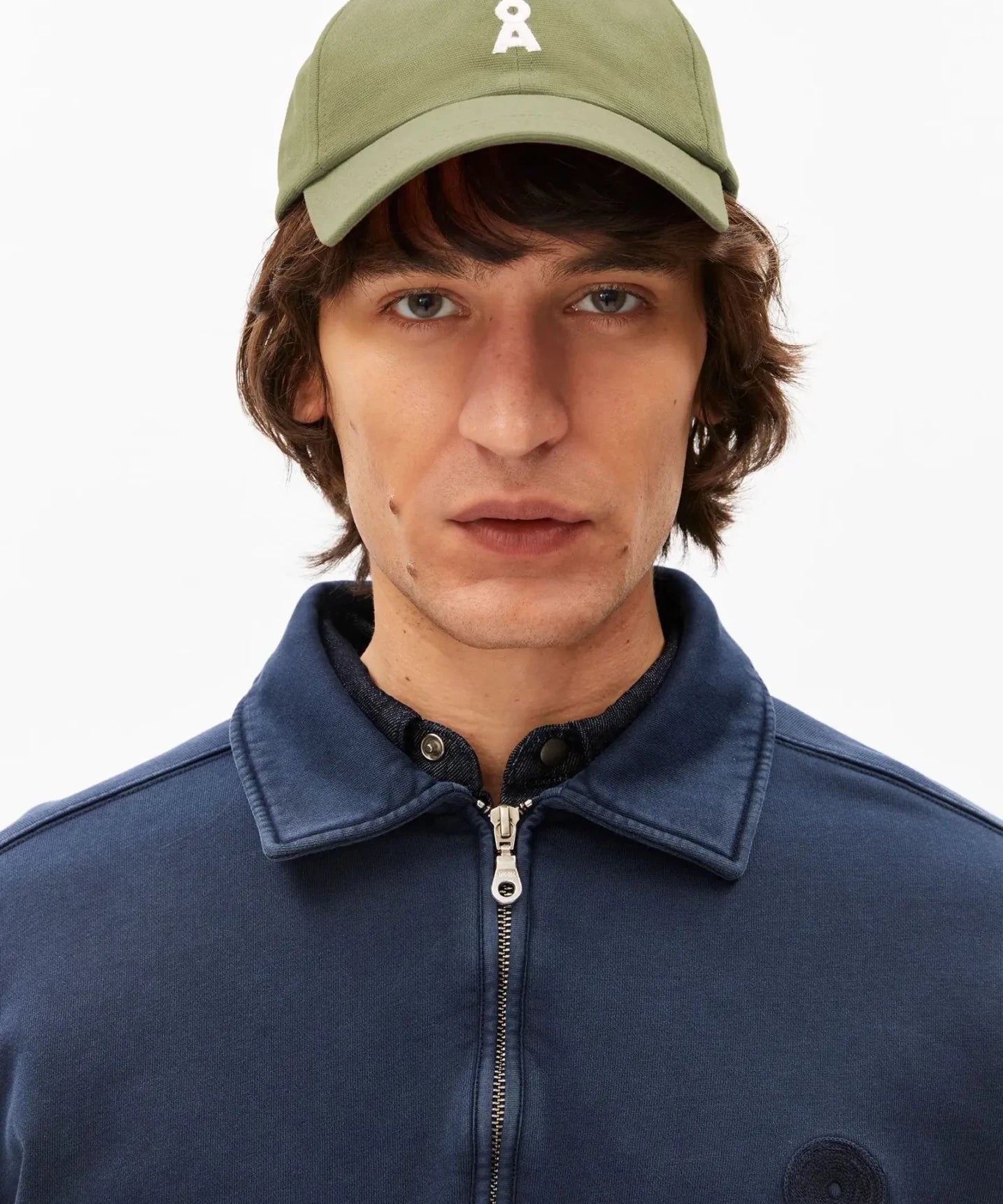 ARMEDANGELS - YENAAS BOLD Cap • Fatigue Green - ROSA ECK