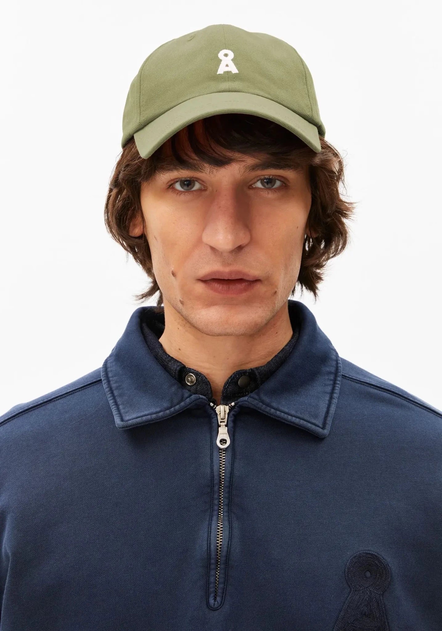 ARMEDANGELS - YENAAS BOLD Cap • Fatigue Green - ROSA ECK