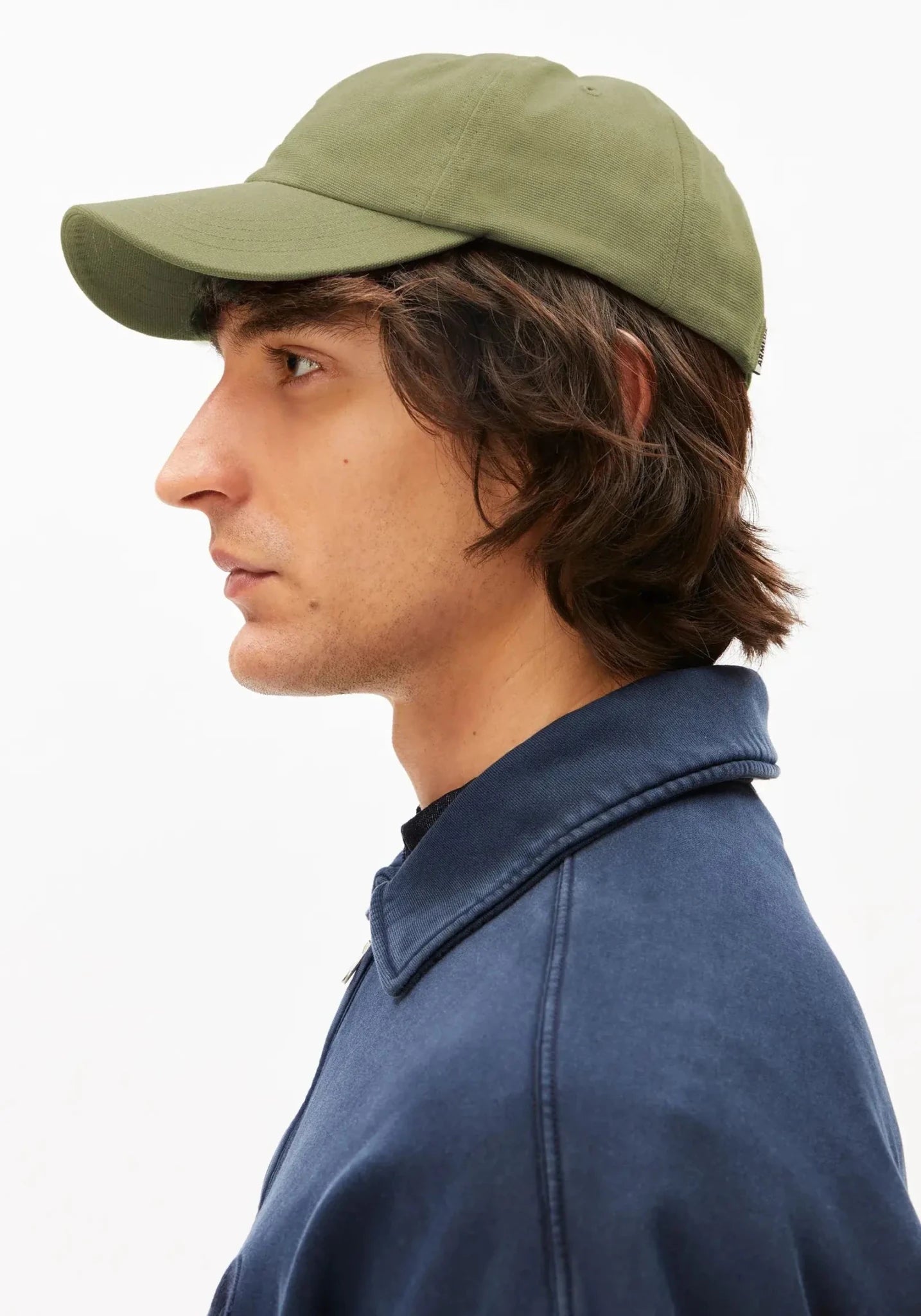 ARMEDANGELS - YENAAS BOLD Cap • Fatigue Green - ROSA ECK