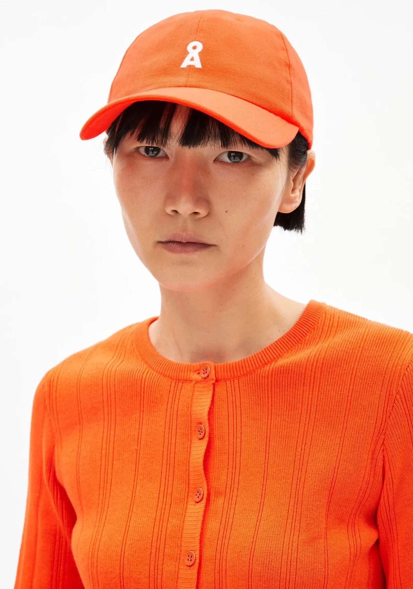 ARMEDANGELS - YENAAS BOLD Cap • Sunset Orange - ROSA ECK