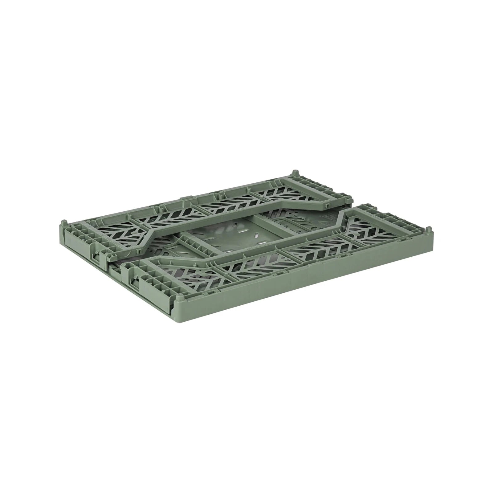 Aykasa Faltkiste Midi in Almond Green (Grün), stapelbare Klappbox – ROSA ECK