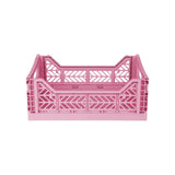 Aykasa Faltkiste Midi in Baby Pink (Rosa), stapelbare Klappbox – ROSA ECK