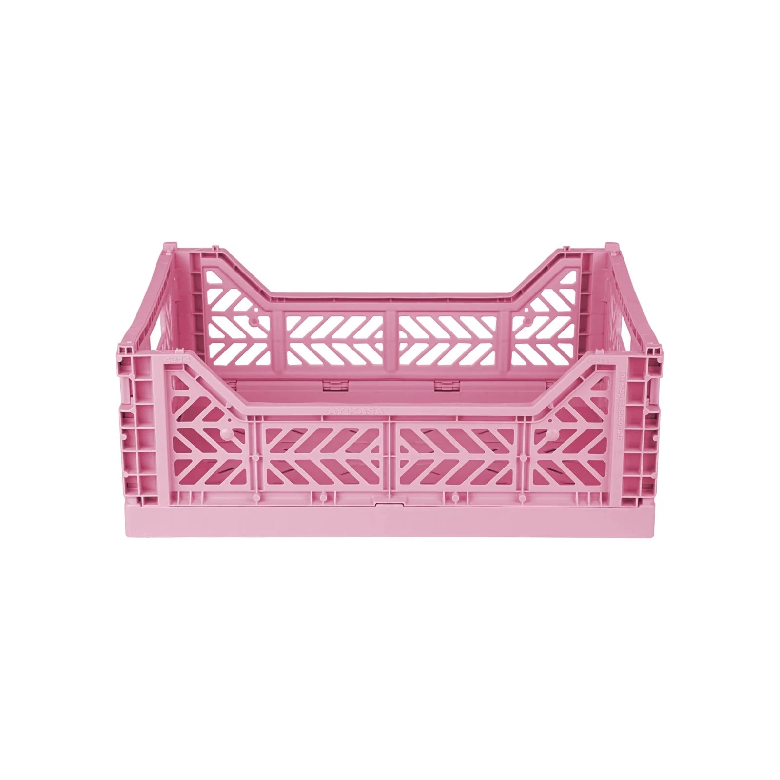 Aykasa Faltkiste Midi in Baby Pink (Rosa), stapelbare Klappbox – ROSA ECK