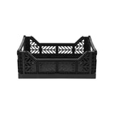 Aykasa Faltkiste Midi in Black (Schwarz), stapelbare Klappbox – ROSA ECK