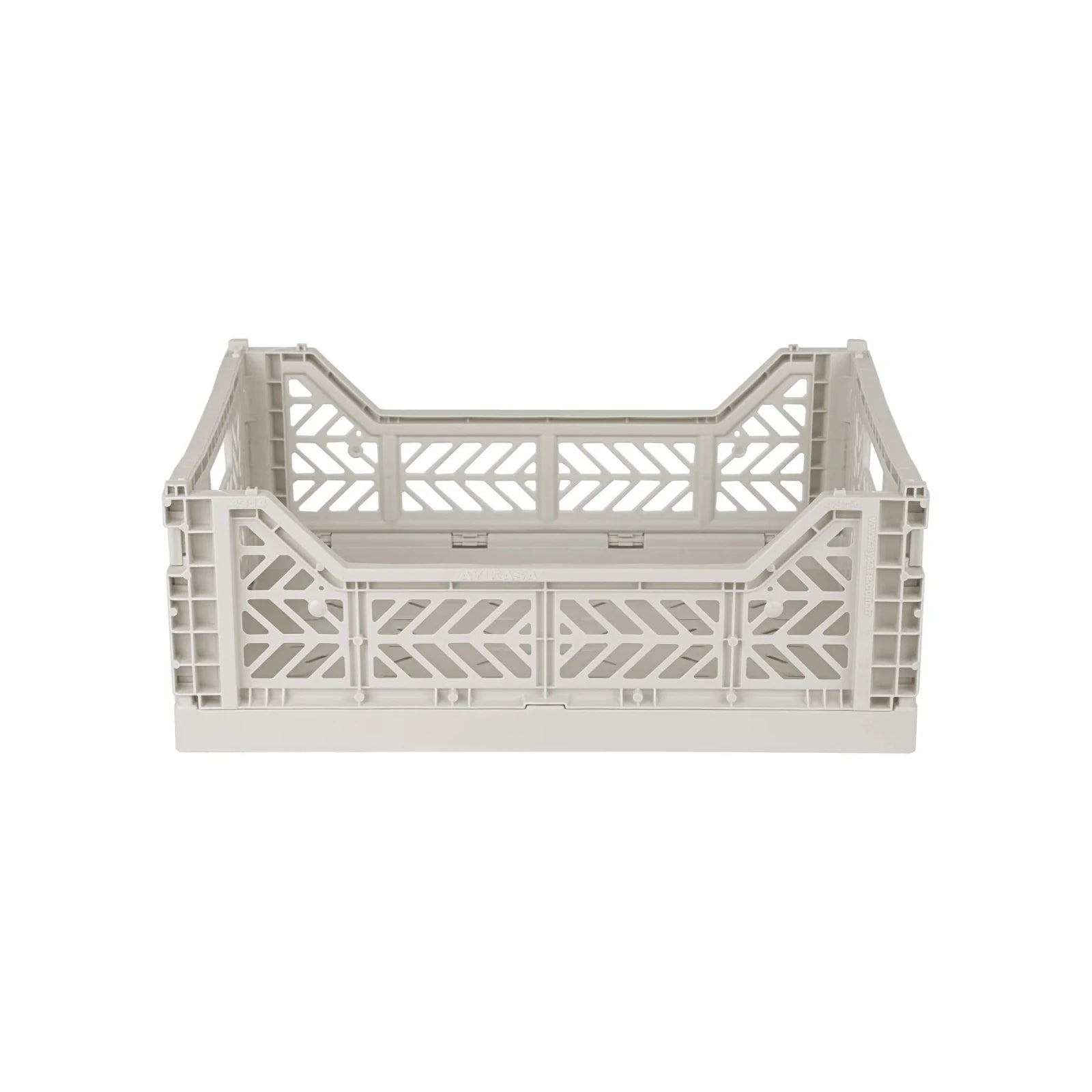 Aykasa Faltkiste Midi in Light Gray (Grau), stapelbare Klappbox – ROSA ECK