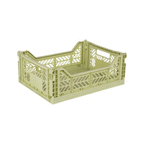 Aykasa Faltkiste Midi in Lime Cream (Grün), stapelbare Klappbox – ROSA ECK