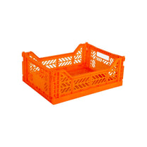 Aykasa Faltkiste Midi in Neon Orange (Orange), stapelbare Klappbox – ROSA ECK
