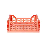 Aykasa Faltkiste Midi in Salmon Pink (Rosa), stapelbare Klappbox – ROSA ECK