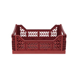 Aykasa Faltkiste Midi in Tile Red (Rot), stapelbare Klappbox – ROSA ECK
