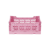 Aykasa Faltkiste Mini in Baby Pink (Rosa), stapelbare Klappbox – ROSA ECK