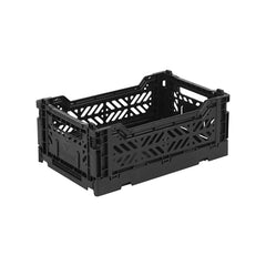 Aykasa Faltkiste Mini in Black (Schwarz), stapelbare Klappbox – ROSA ECK