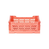 Aykasa Faltkiste Mini in Salmon Pink (Rosa), stapelbare Klappbox – ROSA ECK