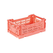 Aykasa Faltkiste Mini in Salmon Pink (Rosa), stapelbare Klappbox – ROSA ECK