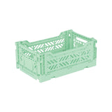 Aykasa Faltkiste Mini in Warm Mint (Grün), stapelbare Klappbox – ROSA ECK