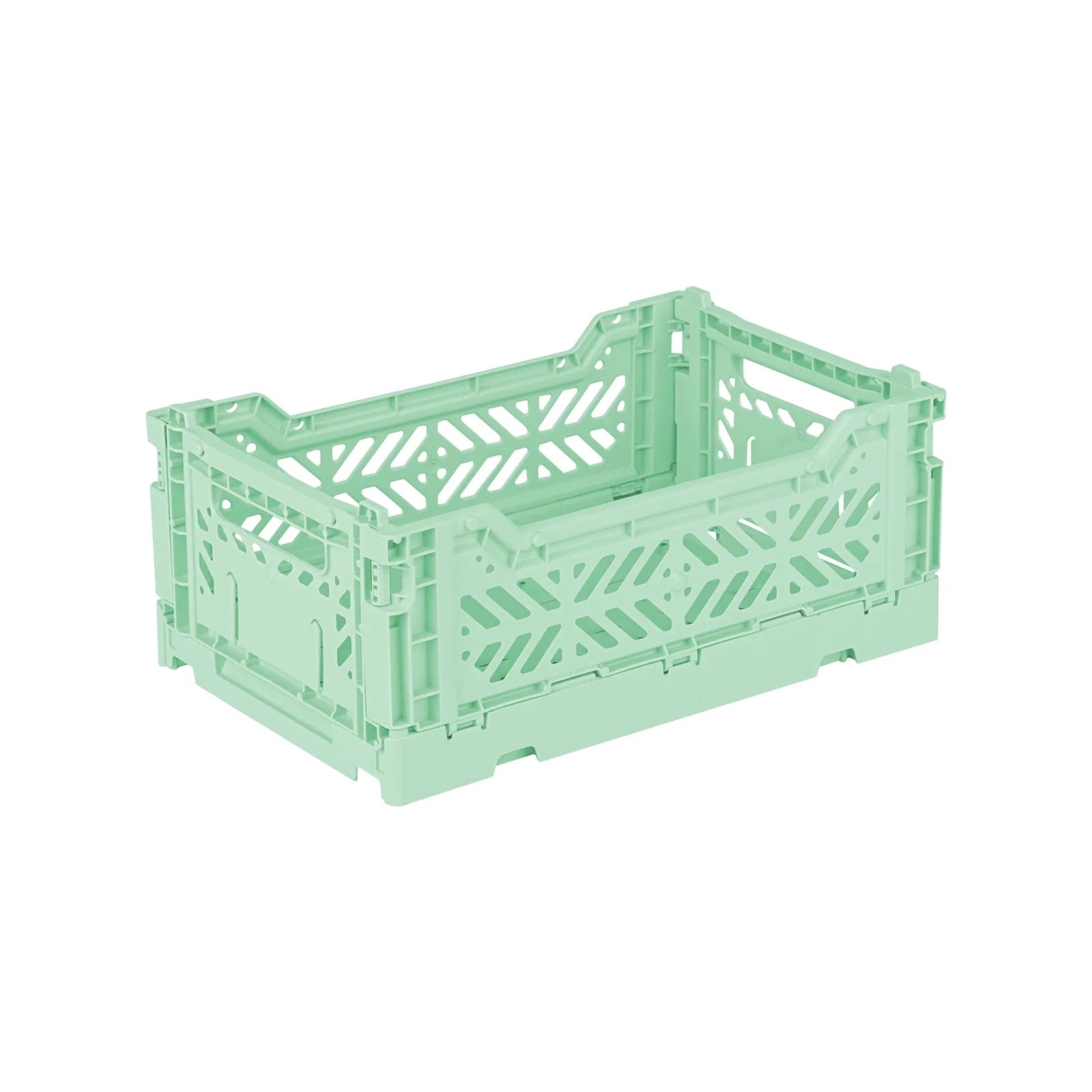 Aykasa Faltkiste Mini in Warm Mint (Grün), stapelbare Klappbox – ROSA ECK