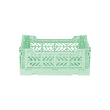 Aykasa Faltkiste Mini in Warm Mint (Grün), stapelbare Klappbox – ROSA ECK