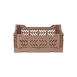 Aykasa Faltkiste Mini in Warm Taupe (Braun), stapelbare Klappbox – ROSA ECK