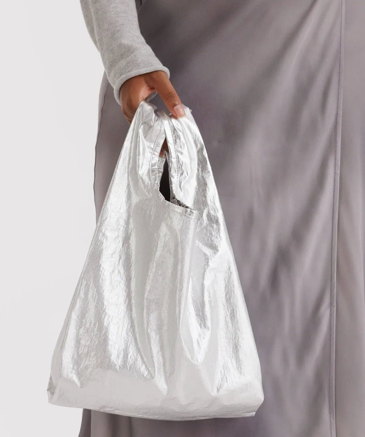 BAGGU - BABY BAGGU Einkaufstasche • Chrome Metallic - Tasche - ROSA ECK