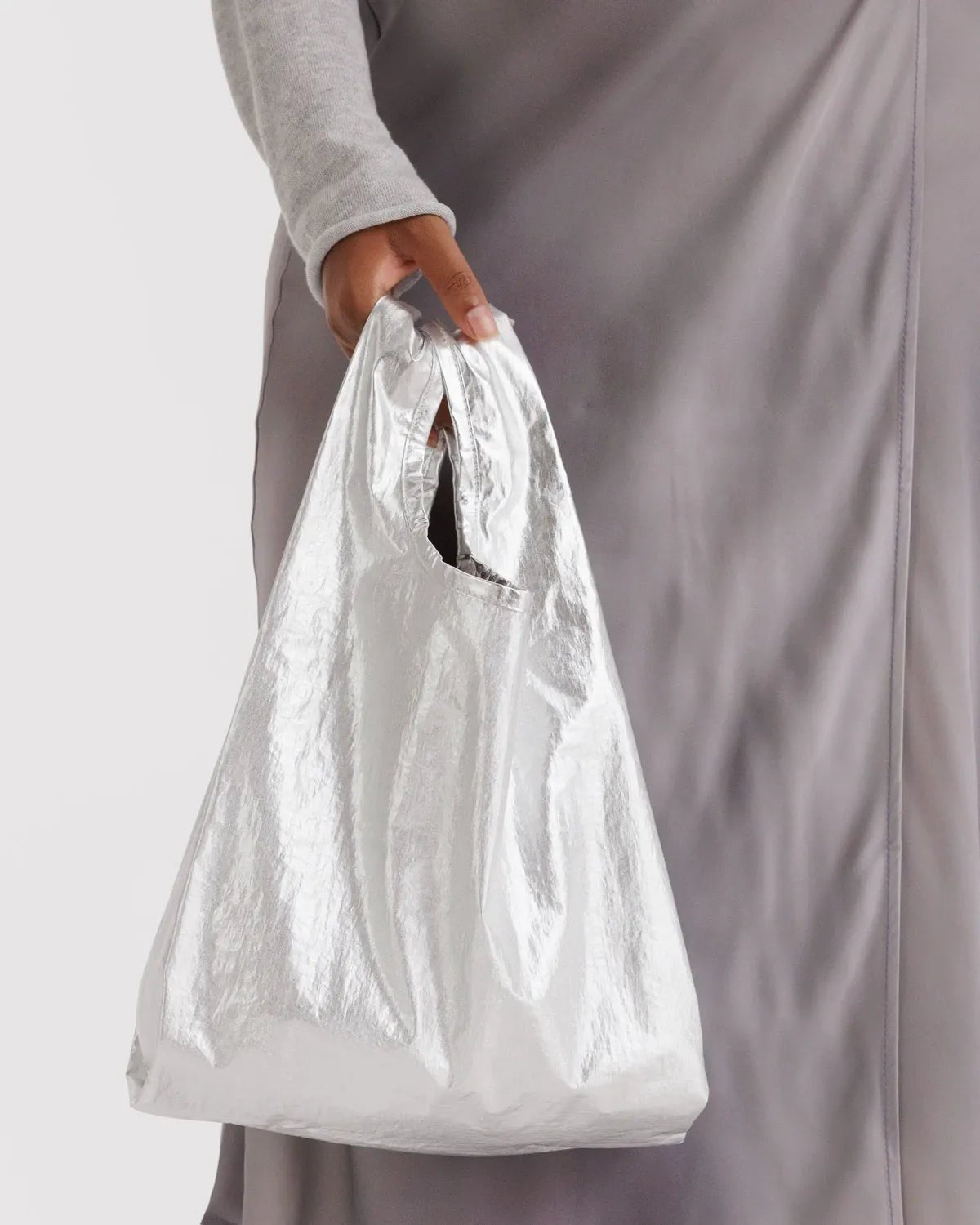 BAGGU - BABY BAGGU Einkaufstasche • Chrome Metallic - Tasche - ROSA ECK