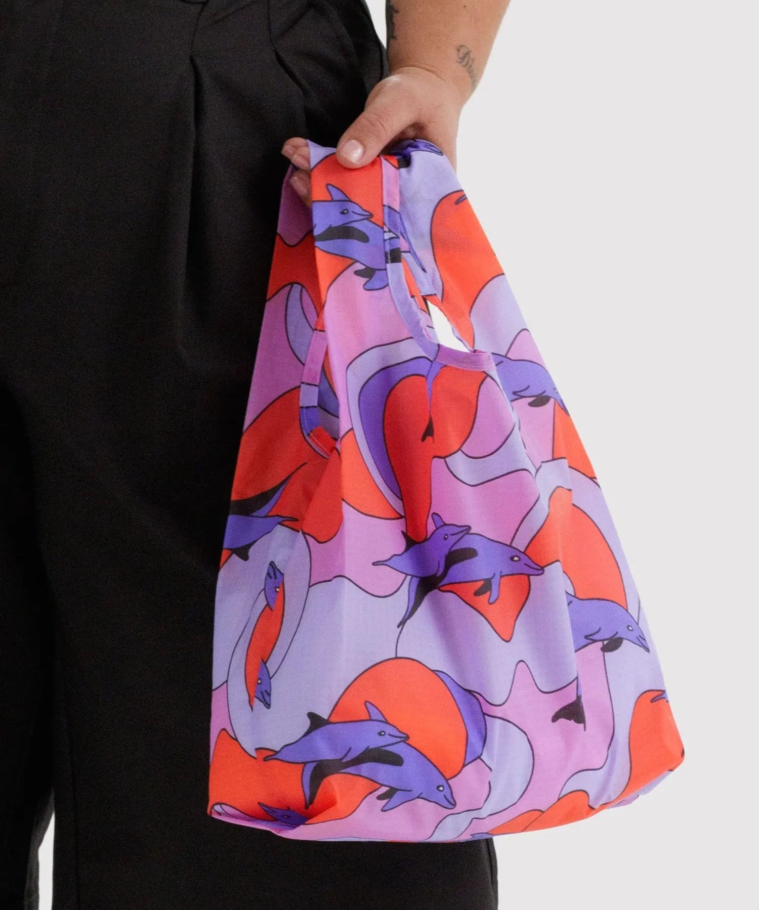 BAGGU - BABY BAGGU Einkaufstasche • Dolphins - ROSA ECK