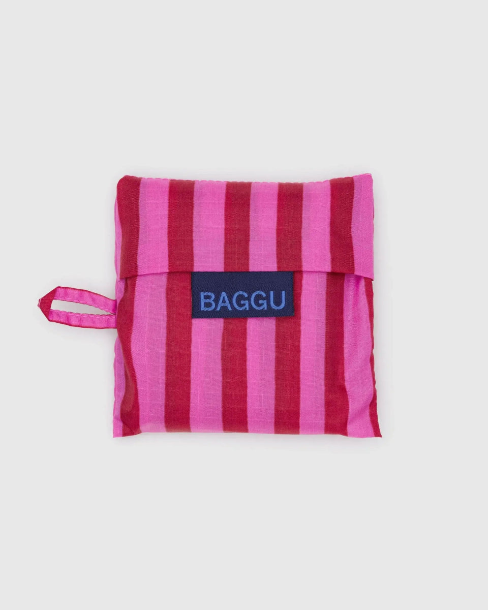 BAGGU - BABY BAGGU Einkaufstasche • Pink & Red Painted Stripe - Tasche - ROSA ECK Concept Store