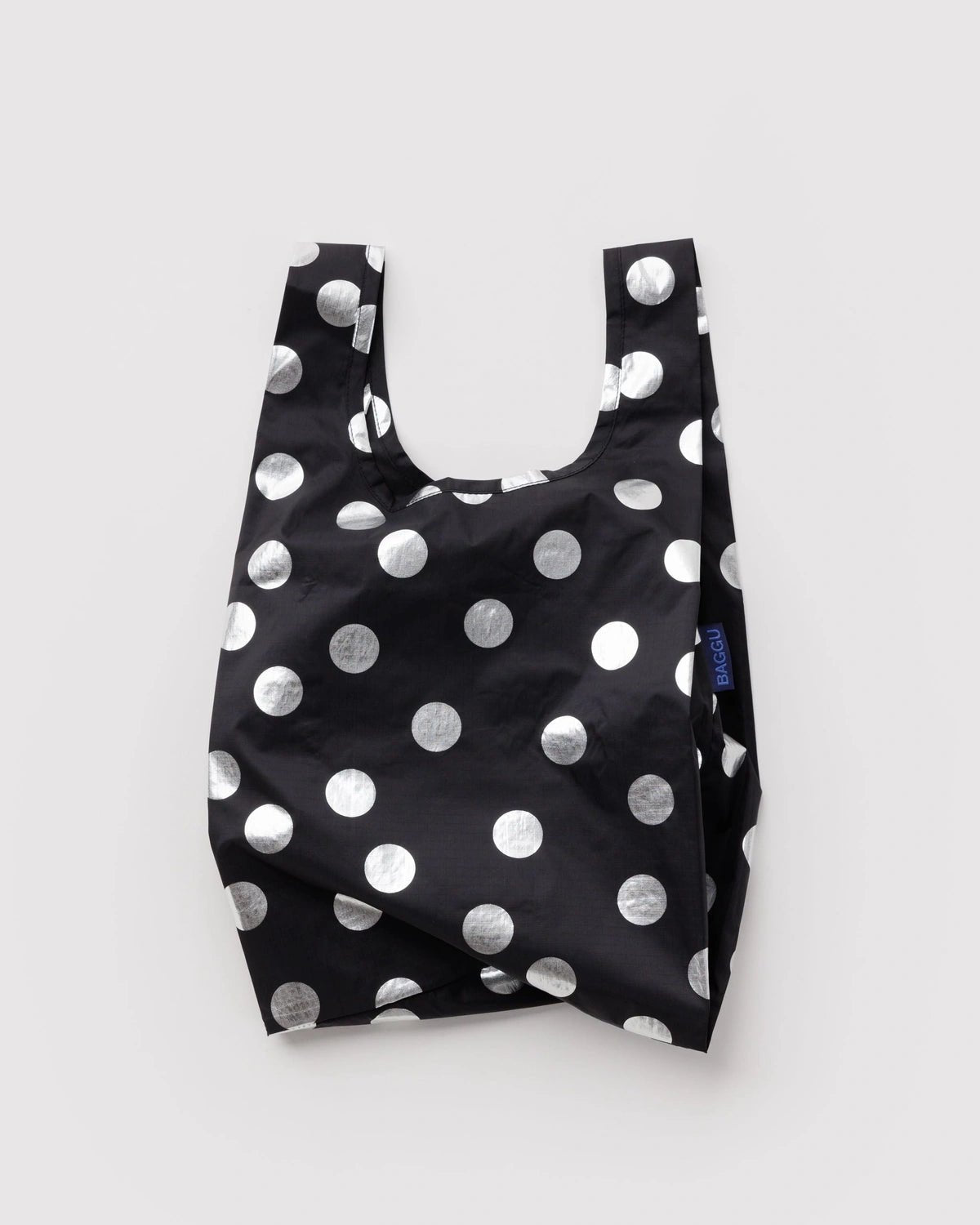 BAGGU - BABY BAGGU Einkaufstasche • Silver Metallic Polka Dot - ROSA ECK