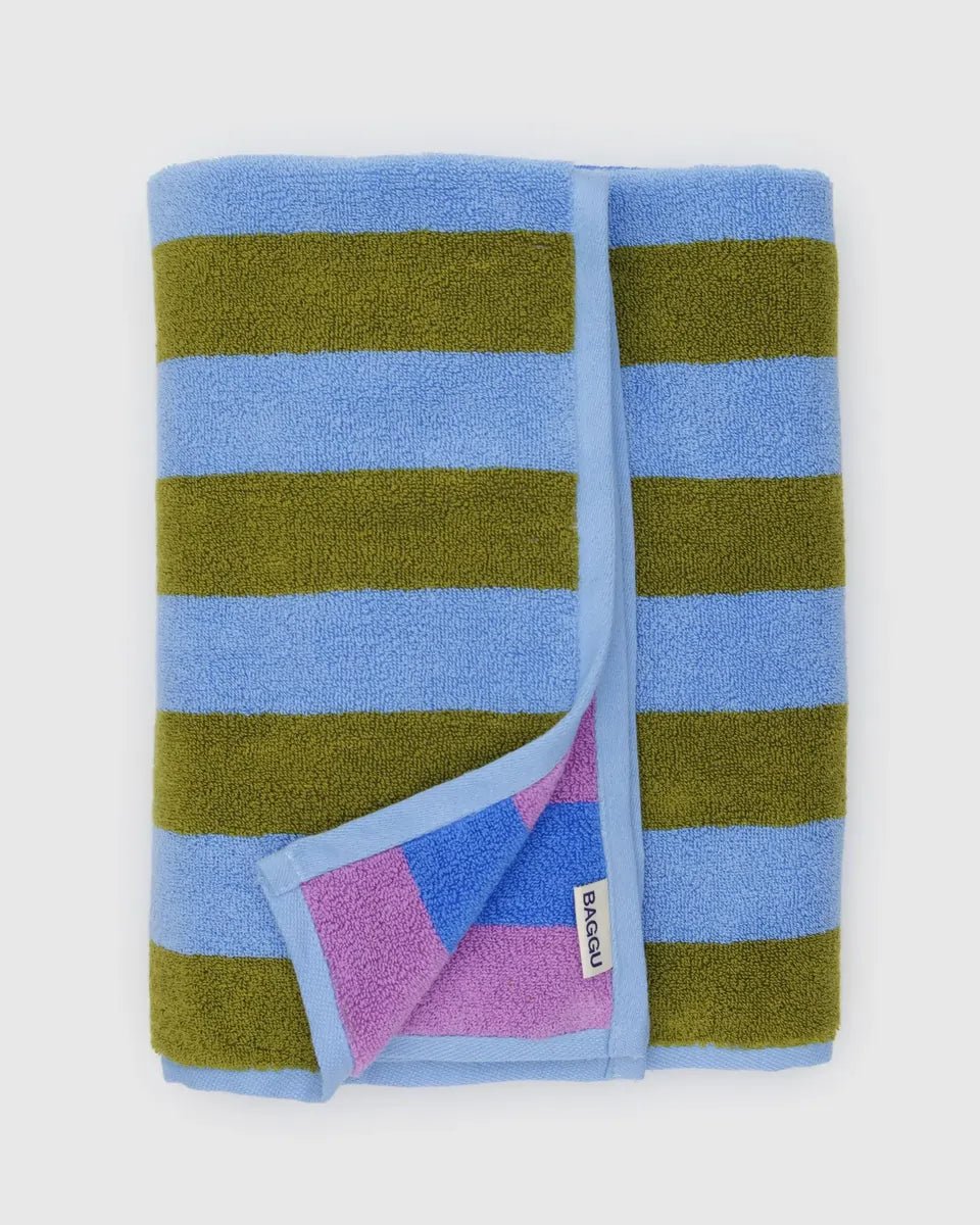 BAGGU - Badetuch aus Bio - Baumwolle • Cabana Stripe Mix - Handtuch - ROSA ECK Concept Store