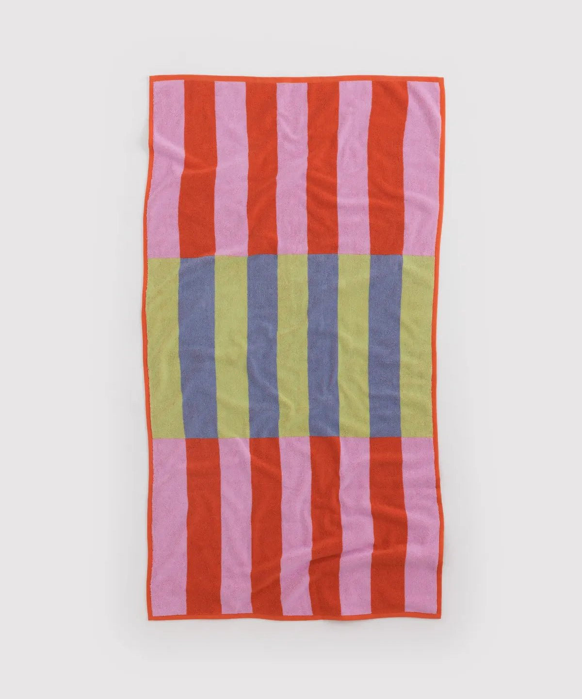 BAGGU - Badetuch • Pool Stripe - ROSA ECK
