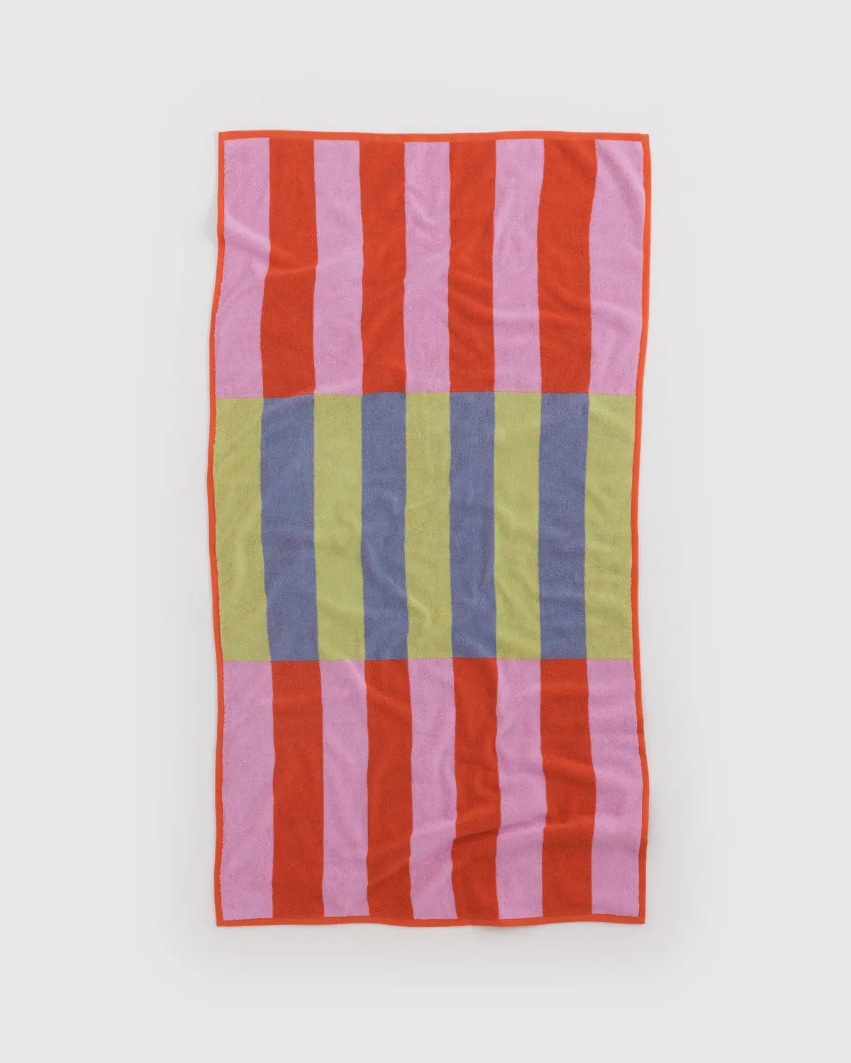 BAGGU - Badetuch • Pool Stripe - ROSA ECK