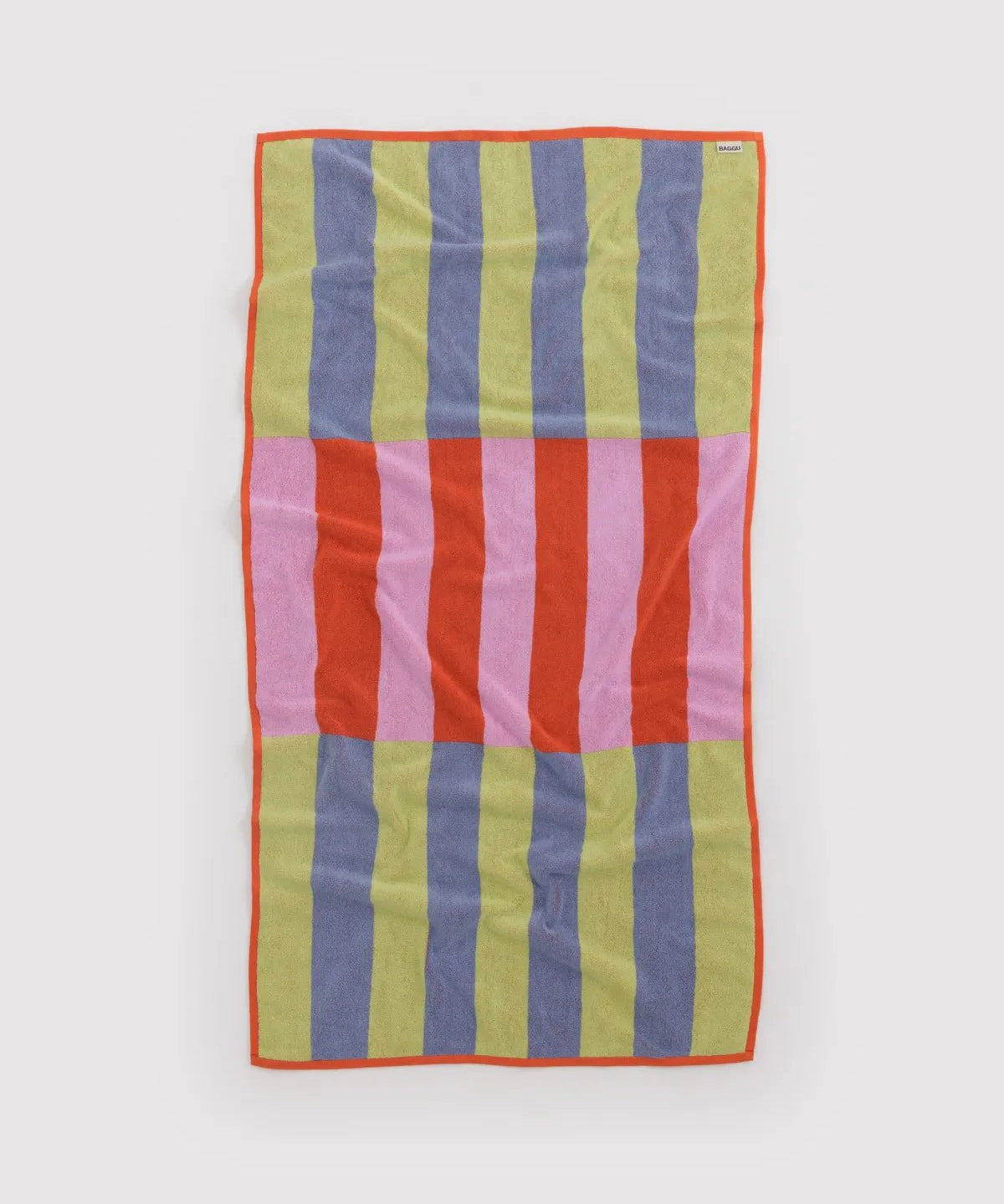 BAGGU - Badetuch • Pool Stripe - ROSA ECK