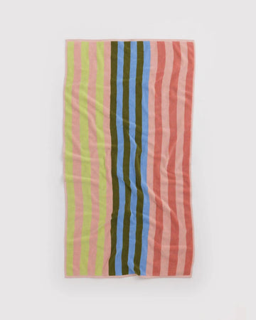 BAGGU - Badetuch • Sherbet Stripe - ROSA ECK