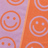 BAGGU - BATH TOWEL Badetuch | Happy Lilac - ROSA ECK - Smiley, ,