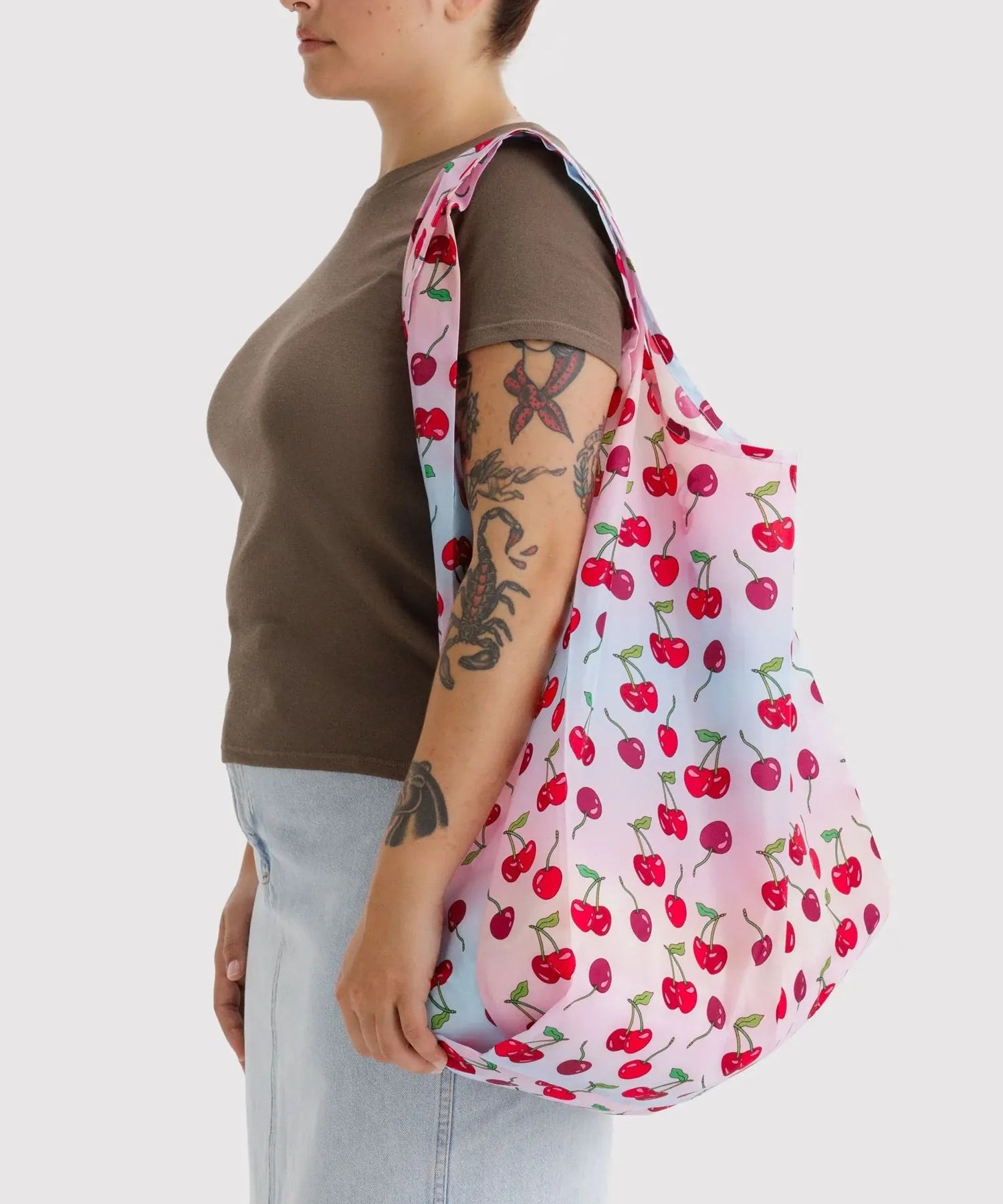 BAGGU - BIG BAGGU Große Einkaufstasche • Cherries - ROSA ECK