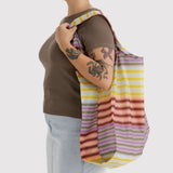 BAGGU - BIG BAGGU Große Einkaufstasche • Gradient Stripe Multi - ROSA ECK