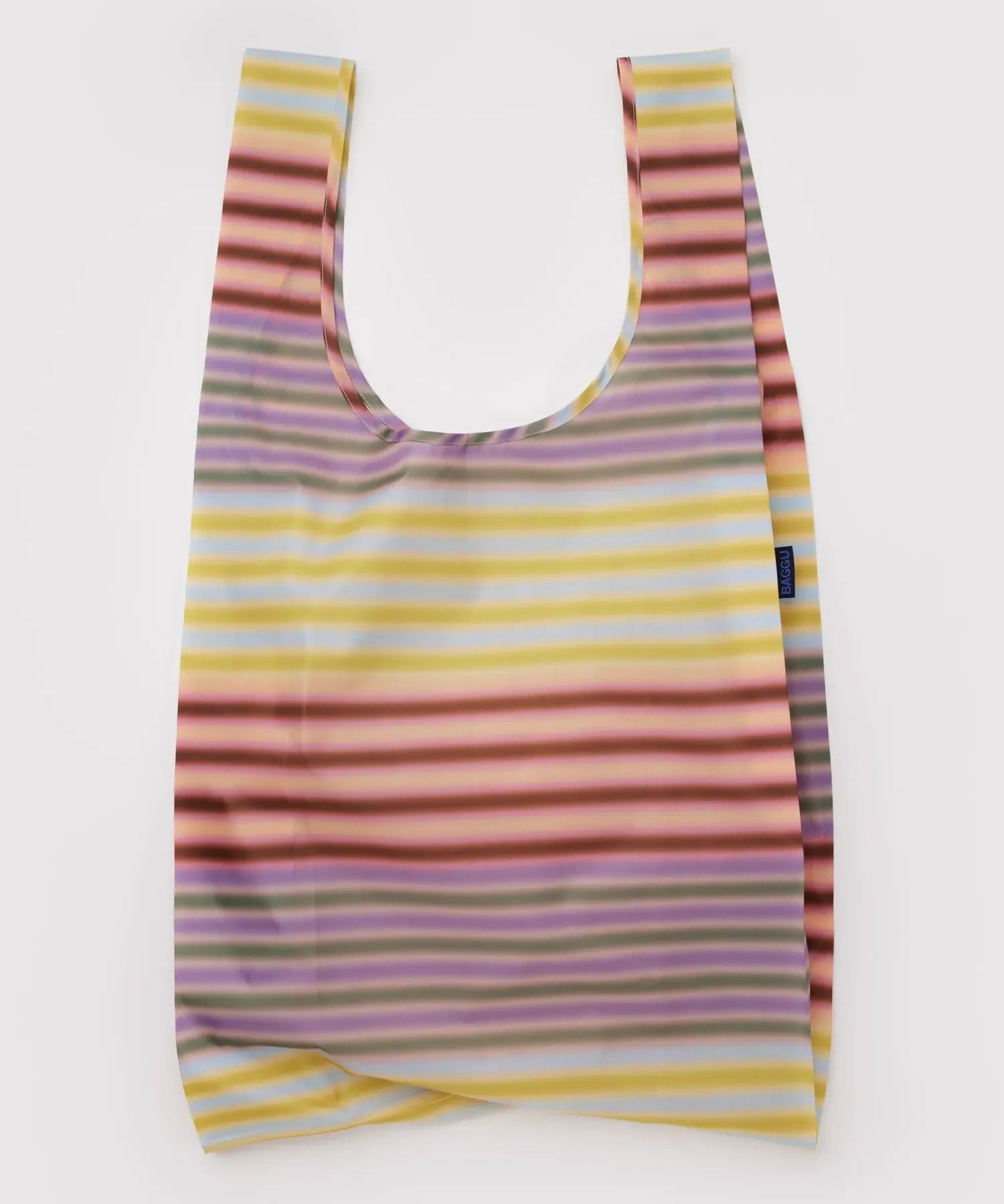 BAGGU - BIG BAGGU Große Einkaufstasche • Gradient Stripe Multi - ROSA ECK