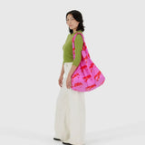 BAGGU - BIG BAGGU Große Einkaufstasche • Pink Lobster - Tasche - ROSA ECK